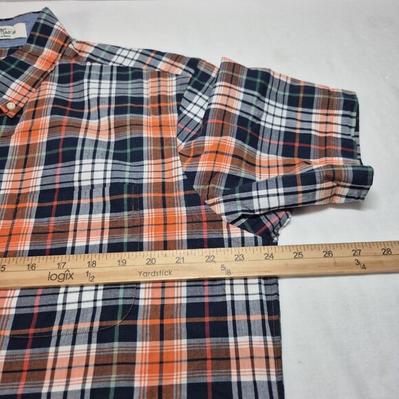 Cremieux Shirt Mens Size L Indian Madras Plaid Button Up Short Sleeve Cotton (45 - Picture 9 of 11